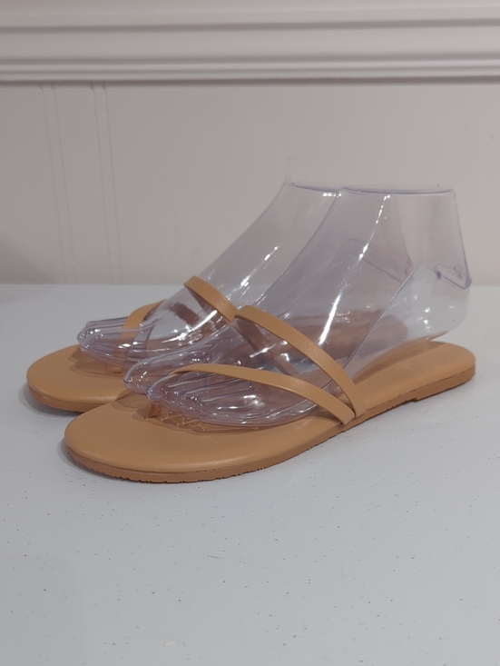 TKEES Shoes - TKEES Sarit Leather Slide Sandals - Nude - size 7
